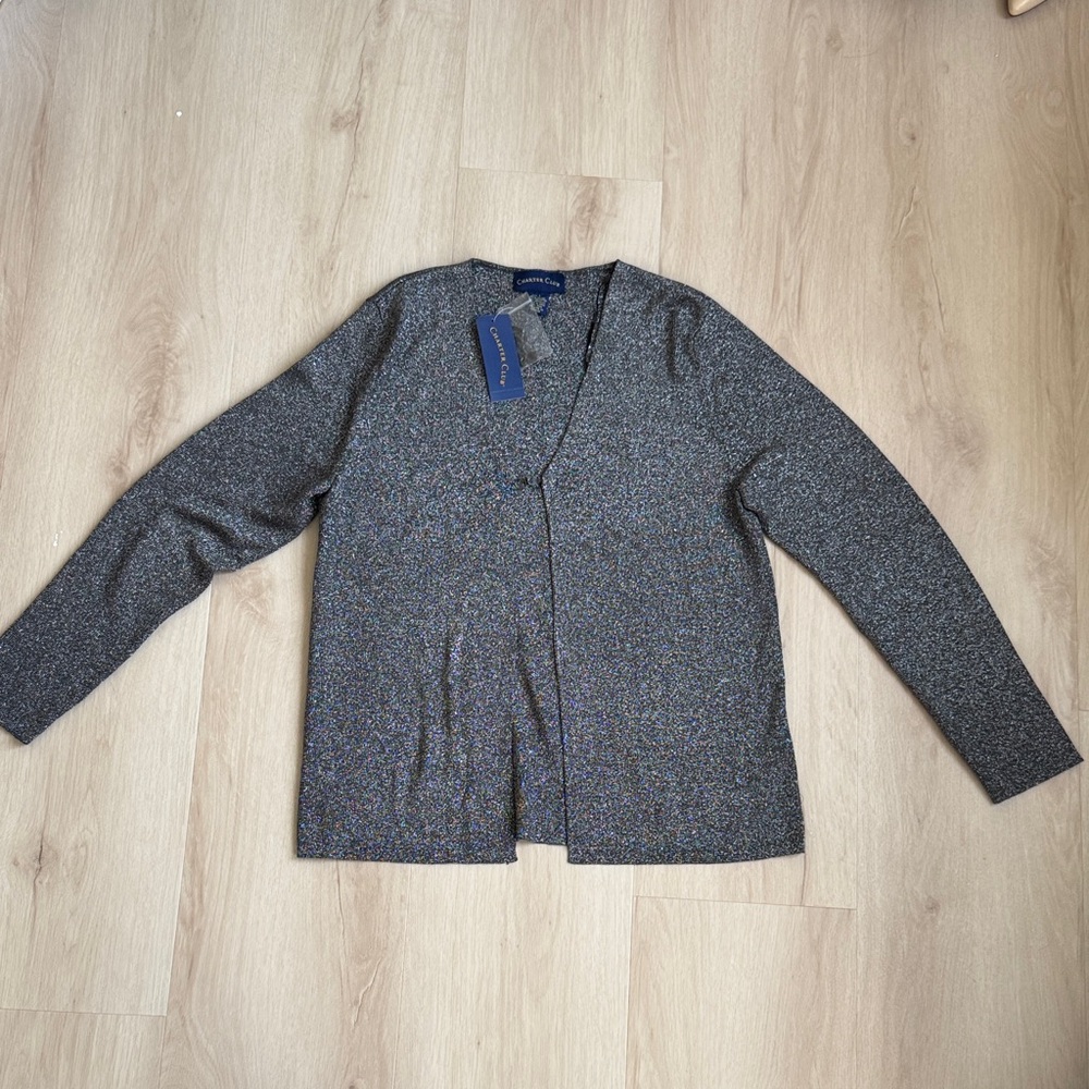 Charter Club Charcoal Gray Women's Blazer